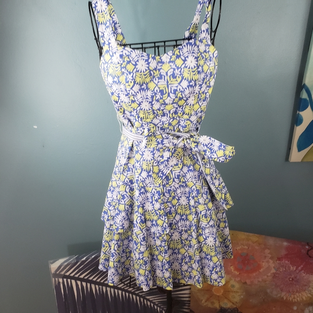 Vineyard Vines Summer Floral Mini Dress Sz 04